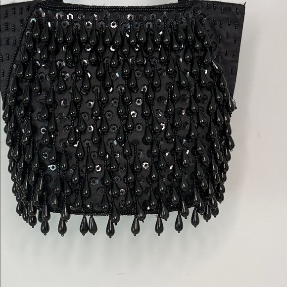 Vintage La Regale Stunning Black Beaded Handbag - Picture 8 of 11